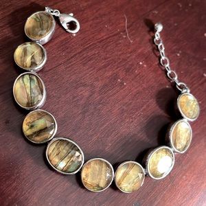 Abalone silver bracelet